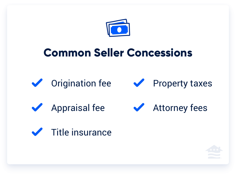 A checklist graphic of common seller concessions.